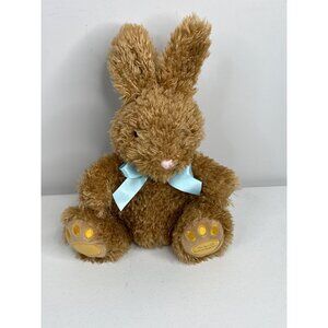 FAO Schwartz Bunny Rabbit Teddy Bear Stuffed Animal Toy Kids Plush Easter Brown